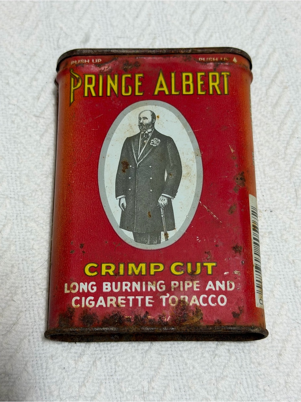 Vintage Prince Albert Crimp Cut Tobacco Tin